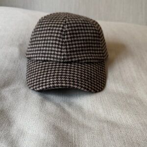 Reiss Brown Houndstooth Cap